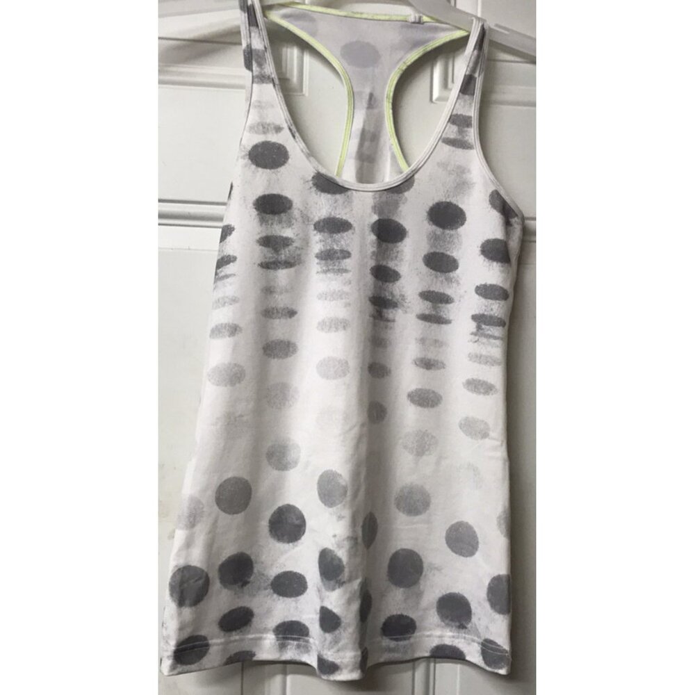Lululemon Women's Cool Racerback Tank Seaside Dot White Fossil size 6-8 no tag